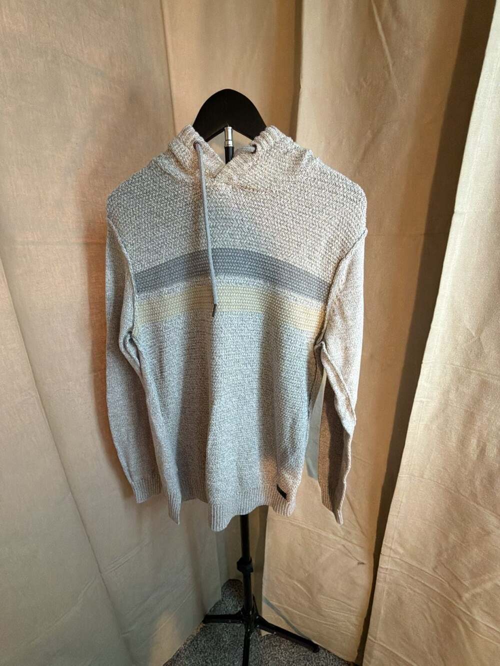 Outpost Makers Men's Textured Knit Hooded Sweater, Size Medium